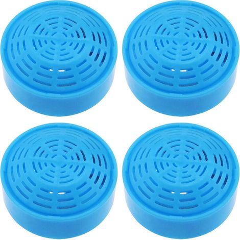 Lot de 4 filtres pour fontaine à chat : filtre de rechange pour fontaine à chat de 2 l, 4 filtres à charbon, filtre rond en acier inoxydable, pompe de rechange pour (1/5)