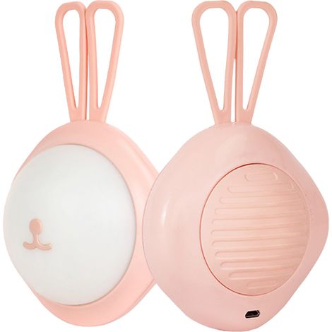 Nachtlicht mit 3 Helligkeitsstufen, sanftem LED-Licht, Touch-Bedienung, wiederaufladbar, geeignet für Kinderzimmer, rosa (1/5)
