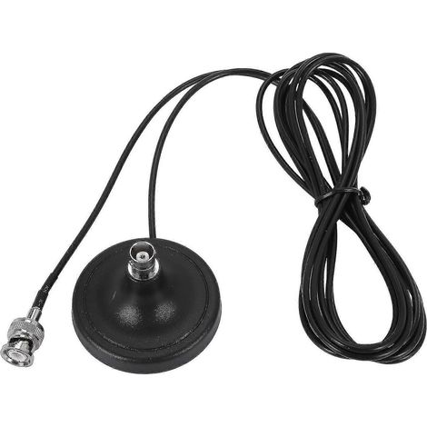 Base d'antenne sans fil pour microphone avec aimant, câble RG174 de 3 mètres, connecteur BNC mâle. (1/5)