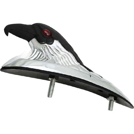 1 Ornement tête d'aigle, aluminium, design métal, noir or argent, pour moto et vélo électrique