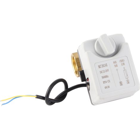 Motorisiertes Kugelventil, 2-adrig, 2-Wege, normalerweise geschlossen, DN25, Messing/ABS, 12–24 V DC, Zubehör (1/5)