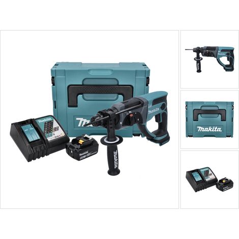 Makita DHR 202 RG1J Akku Kombihammer 18 V 2,0 J SDS Plus + 1x Akku 6,0 Ah + Ladegerät + Makpac