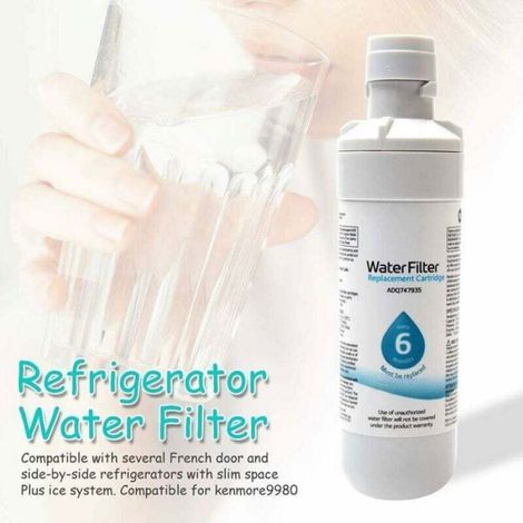 Filtres à eau LT1000P lot 2 pour réfrigérateur, compatibles 1000P, ADQ74793501, remplacement facile sans outil (1/3)