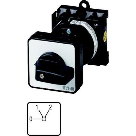 Commut. à gradin cont.: 2 20A 2 crans 60° à acc. encastré fix. arrière 000081574 EATON T0-1-91/Z