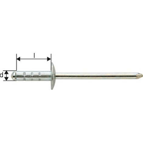 Remache ciego multifijación Acero/Acero cabeza amplio 4x13mm Gesipa (por 1000)