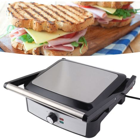 Machine à panini double face 2200 W, machine à steak, machine à hamburger multifonction, machine à sandwich, grill, barbecue, norme européenne 220 V (1/5)