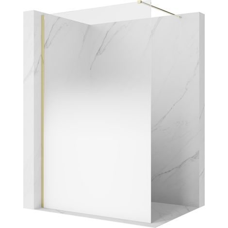 Mexen Kioto Duschwand Walk-in 110 x 200 cm, ombre weiß 8 mm, gold - 800-110-101-50-86 (1/5)