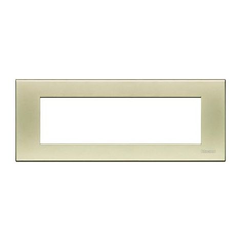 Living Light placca 7 posti, colore argento lucido  BTIN4807SA