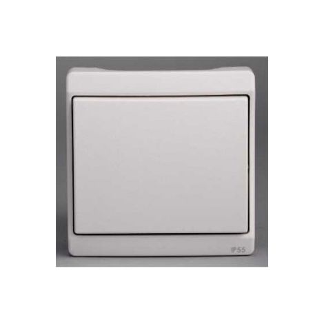 Schneider ENN39126 Mureva Flush-Mounted Push Button, Complete Set, IP44 - White