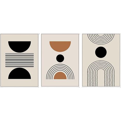 Quadro Tela Poster Set 3 pz 60x90 cm Arte Moderna Astratta (1/5)