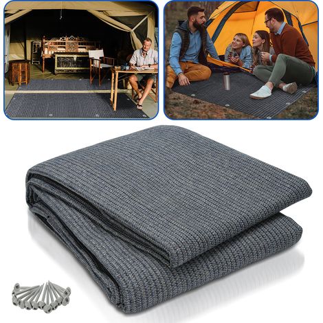 Randaco Vorzeltteppich 250x400 cm HDPE UV-stabil Wasserdurchlässig Atmungsaktiv für Zelt & Caravan & Picknick