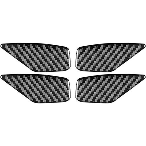 Adesivi decorativi in fibra di carbonio per le maniglie interne delle portiere dei modelli BMW Serie 5 G30 e G38, anni 2018-2021.