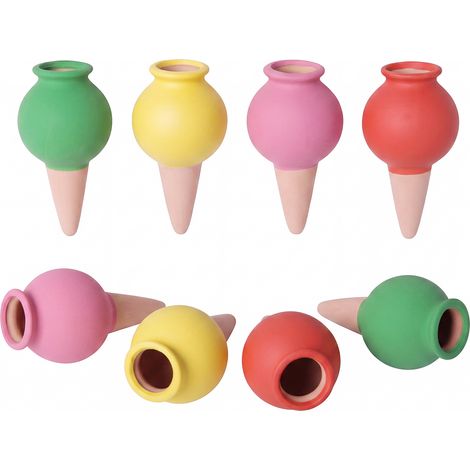 TOQUE 8 Pack Terracotta Self Watering Spikes Plant Automatic Watering Globes (1/5)