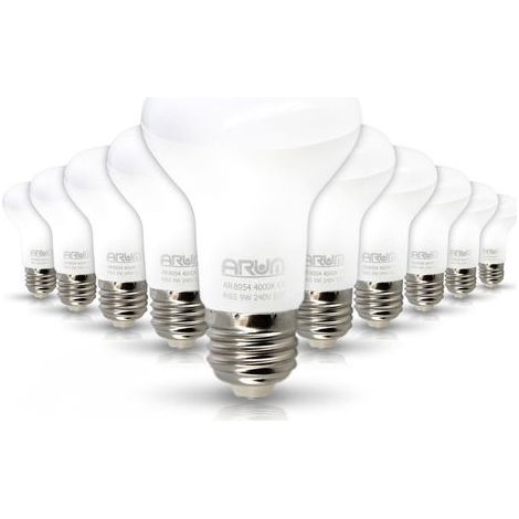 Lot de 10 Ampoules LED Spot R63 E27 9W Eq 60W Température de Couleur: Blanc chaud 2700K (1/4)