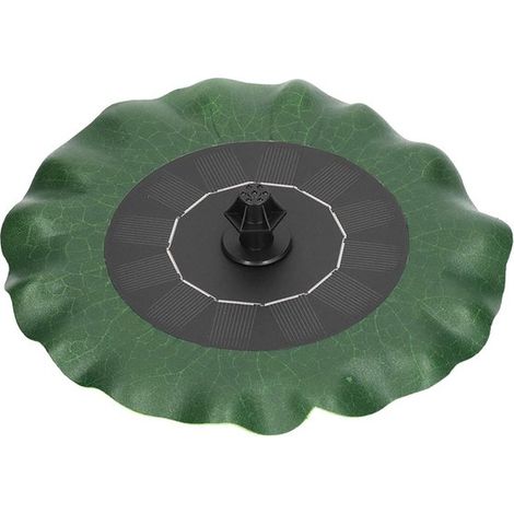 Fontaine solaire avec feuille de lotus pour bain d'oiseaux et bassin, pompe automatique avec protection contre la marche à sec, 6 buses, résistante aux intempéries, décoration de jardin (1/5)