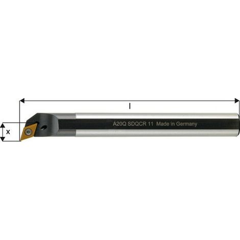 Barra Alesatrice Iso 107,5 ° A ..- Sdqcr / L, Irrigazione Denominazione Interna: A16Q Sdqcr 07, Ø Coda - Dg7 16 Millimetri Dimensioni Ø Min. 22 Millimetri (1/4)