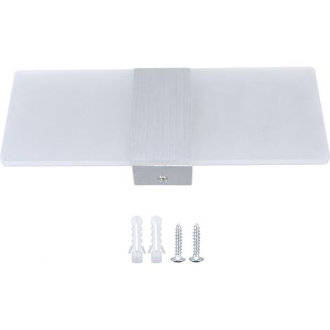 LED Wall Lamp 6W Acrylic Wall Light 360° Luminous High Brightness Preservative Up Down Lights for Bedroom Canteen 90‑265VSilver (1/5)