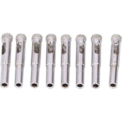 Scie cloche à strass (lot de 8) en acier allié robuste et durable, résistante à l'usure, pour un gain de temps et un outil efficace d'ouverture des trous dans le verre. (1/5)