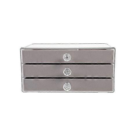 Stapelbarer Schmuckorganizer mit Schublade zur Aufbewahrung von Ohrringen und Halsketten, Schmuckaufbewahrungsbox für Schminktische
