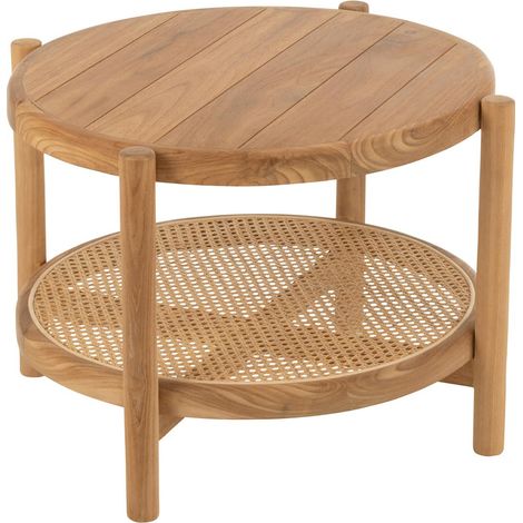 Table Basse en Teck "Luann" 68cm Naturel (1/5)