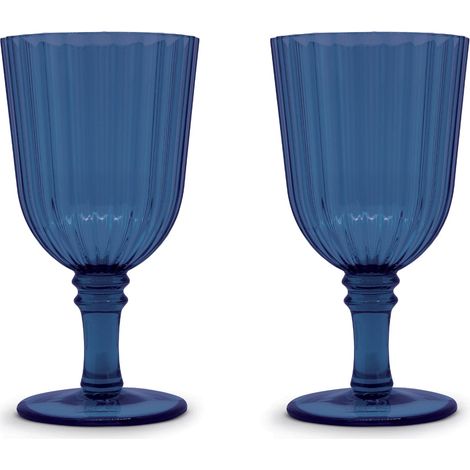 WD LifeStyle Set 2 Calici in Acrilico 460 Ml Blu