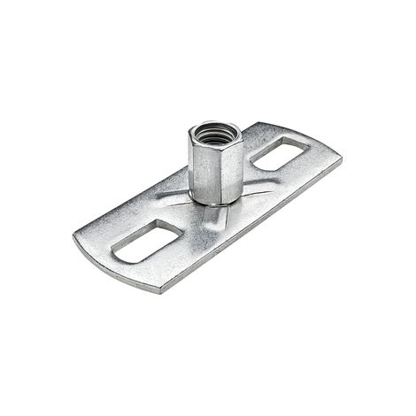 GRÖMO® Grundplatte Edelstahl 75 x 25 x 3mm SW 13 mit Gewindemutter M10, 54219