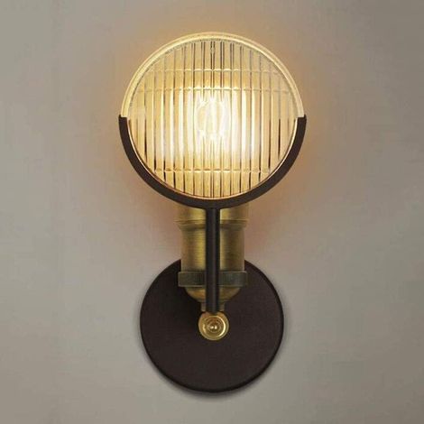 Applique murale rétro industrielle, lampe de style vintage, applique en fer forgé pour salon, couloir, atelier, restaurant, grenier, garage (1/5)