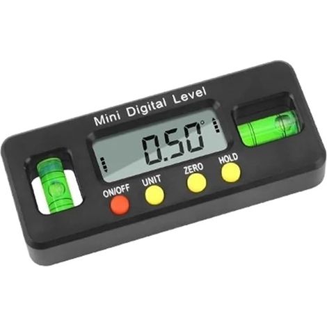 Niveau electronique,Inclinomètre Numérique Rapporteur, Avec affichage, avec base magnétique, haute précision, avec affichage de maintien de la lecture et fonction de retournement. (1/5)