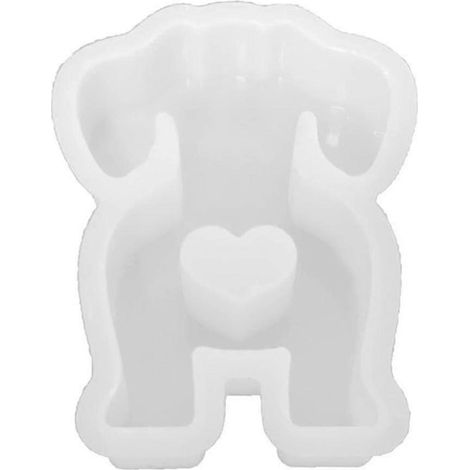 Moule en silicone pour chiot, moules en plâtre et béton pour la décoration de la maison, moule en résine pour chien amoureux, moules pour ornements en plâtre (1/5)