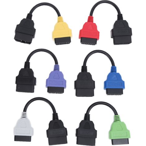 Lot de 6 connecteurs de câble de diagnostic OBD2 professionnel pour système ABS CAN Chrysler