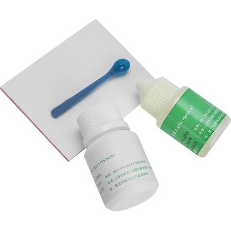 15 ml de ciment polycarboxylate de zinc liquide, 30 g de ciment polycarboxylate de zinc en poudre (1/5)