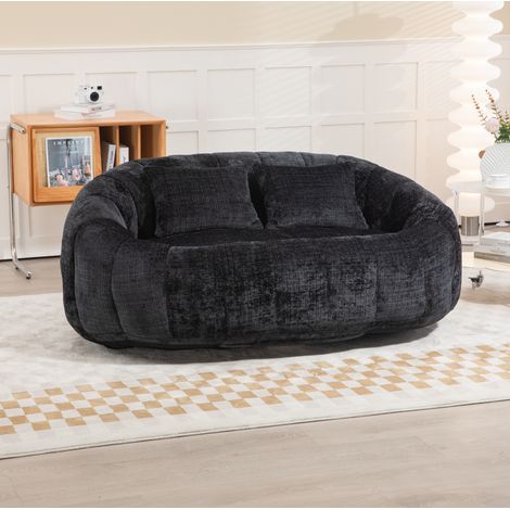 poltrona sacco 150 cm schiuma nera senza montaggio OKMYHOME (1/5)
