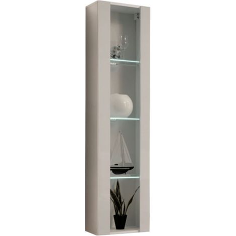 Vitrine FLY – Kaschmir matt – 1 Glastür mit integrierter LED