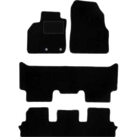 Alfombrillas de terciopelo negro para Renault Grand Scenic III 7 plazas (2009-2015) (1/5)