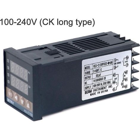 REX-C100FK02-MAN PID-Digitaltemperaturregler 0 bis 400 °C Typ-K-Relais 100–240 V