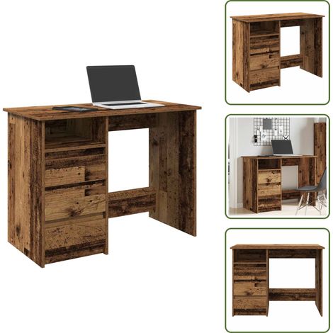 Schreibtisch Altholz-Optik 102x50x75 cm Holzwerkstoff - Schreibtisch - Schreibtische - Bürotisch - Computertisch (1/5)