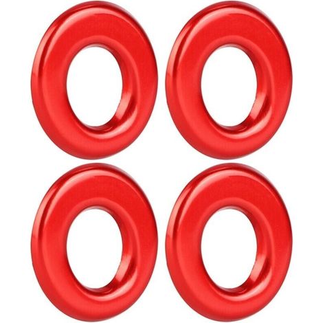 4 pièces de boutons de goupille de verrouillage de levage de porte, anneaux de revêtement d'habillage adaptés à Benz GLa GLC nouvelle classe C classe E (rouge) (1/5)