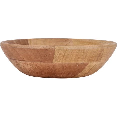 EGLO LIVING Dekoschale Forleyet, natürliche Schale zum Dekorieren, runde Holzschüssel, Deko Schüssel aus Holz in Natur, Holzschale Ø 24,5 cm (1/3)