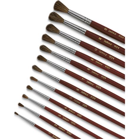 Lebez Rundpinsel Ponyhaar Serie 9124 Nr. 2 - Packung mit 12 Stück