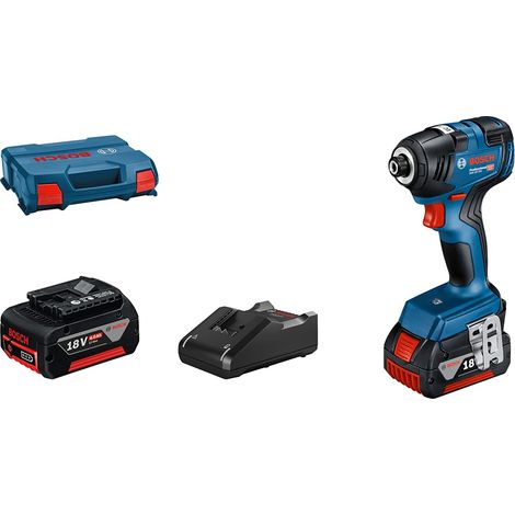visseuse à chocs sans-fil GDR 18V-200 (couple maxi de 200 Nm, avec 2 batteries GBA 18V 4.0Ah, chargeur rapide GAL 18V-40, L-Case) (1/5)