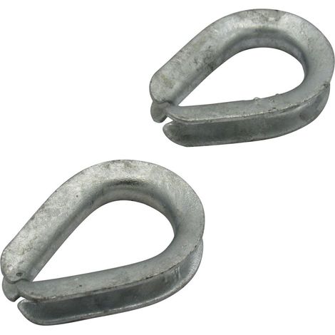 x2 1.1/4" US Fed Wire Rope Thimbles - 32MM FF-T276B Type 3 Galvanised (1/5)