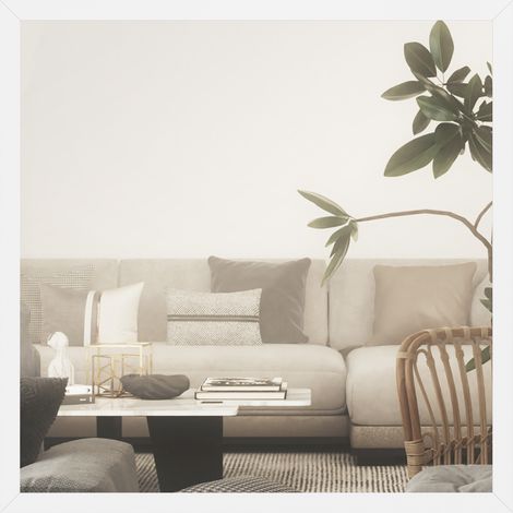 Miroir mural carré 50 x 50 cm ANIS blanc (1/5)