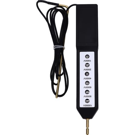 Testeur de clôture électrique étanche, voltmètre 10 kV, outil portable avec 6 lampes pour l'agriculture. (1/5)