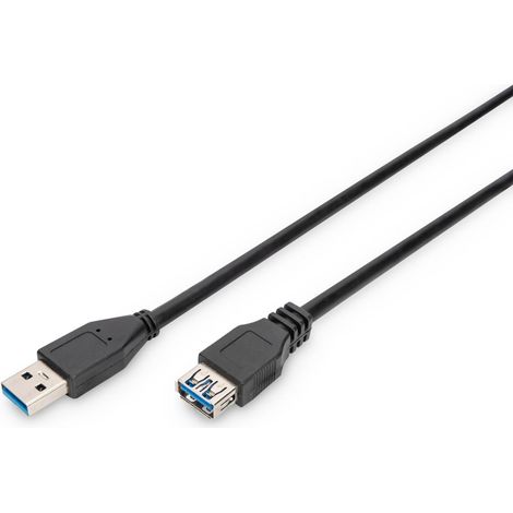 Cavo di prolunga DIGITUS USB 3.1 Gen.1 SuperSpeed 5Gbps USB A/USB A M/F Nero 3m