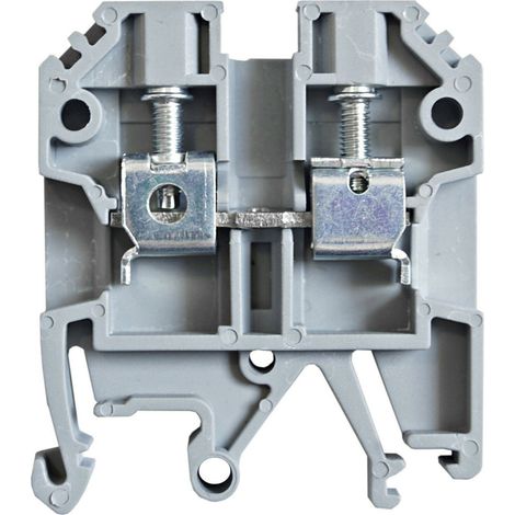 Durchgangsklemme Schraubanschluss 2 Anschlüsse 6mm² Querschnitt Grau (1/4)