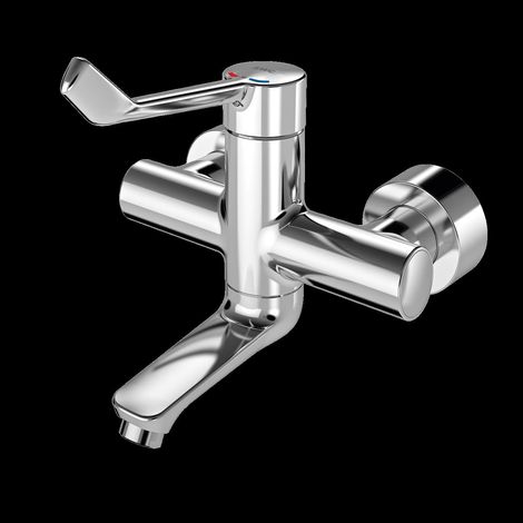 KWC Thermostat-wandbatterie, F4, EHM, Schwenkauslauf, 200 mm, Armhebel 172 mm (1/2)