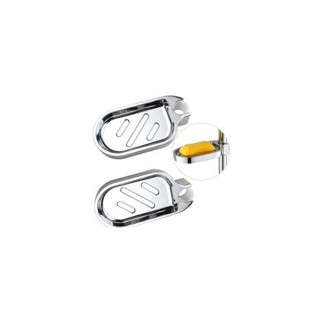 2 porte-savons de douche sans perçage 22m, porte-savon de douche en plastique ABS, porte-savon de douche réglable, porte-savon de douche durable, porte-savon pour la douche, le lavabo et l'évier de cu