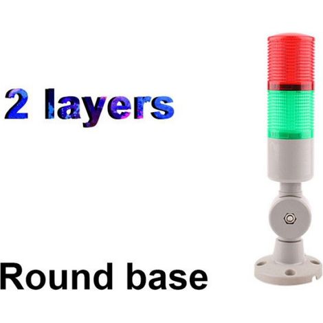 Tour lumineuse LED constante,45mm de diamètre,24v DC 220v,tour de Signal multicouche,lumières d'alarme empilables- 2 YY-12V[C7]