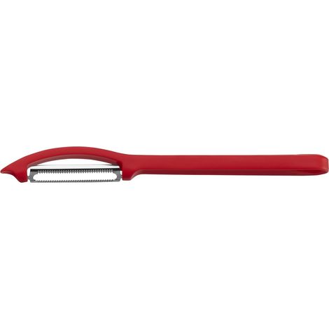 2 Stück Gourmet Sparschäler 17,5 cm, Tomatenschäler, Gemüseschäler rostfrei, Spargelschäler, Kartoffelschäler, Kunststoff, spülmaschinengeeignet, Rot