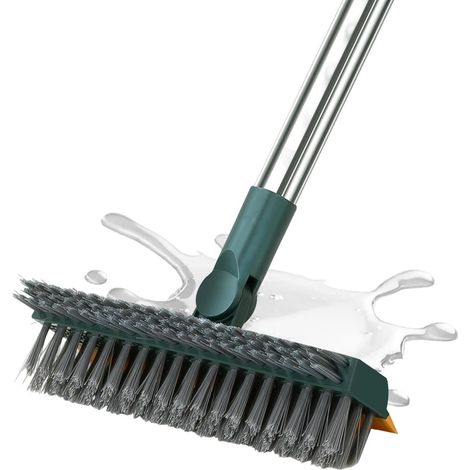 Brosse À Récurer Le Sol Tête Rotative en V Antidérapante Brosses De Terrasse Pour Nettoyage Intensif Pour Salle De Bain Cuisine Salon Chambre Douche Carrelage Terrasse Extérieure (1/5)